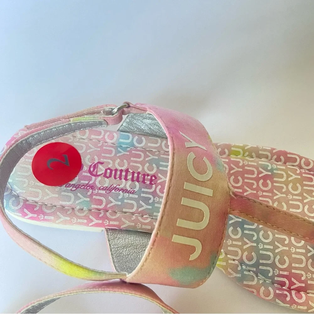 Juicy Couture Del Mar Sandals Tie Dye Size 2